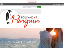 Tablet Screenshot of polkadotpenguingifts.com